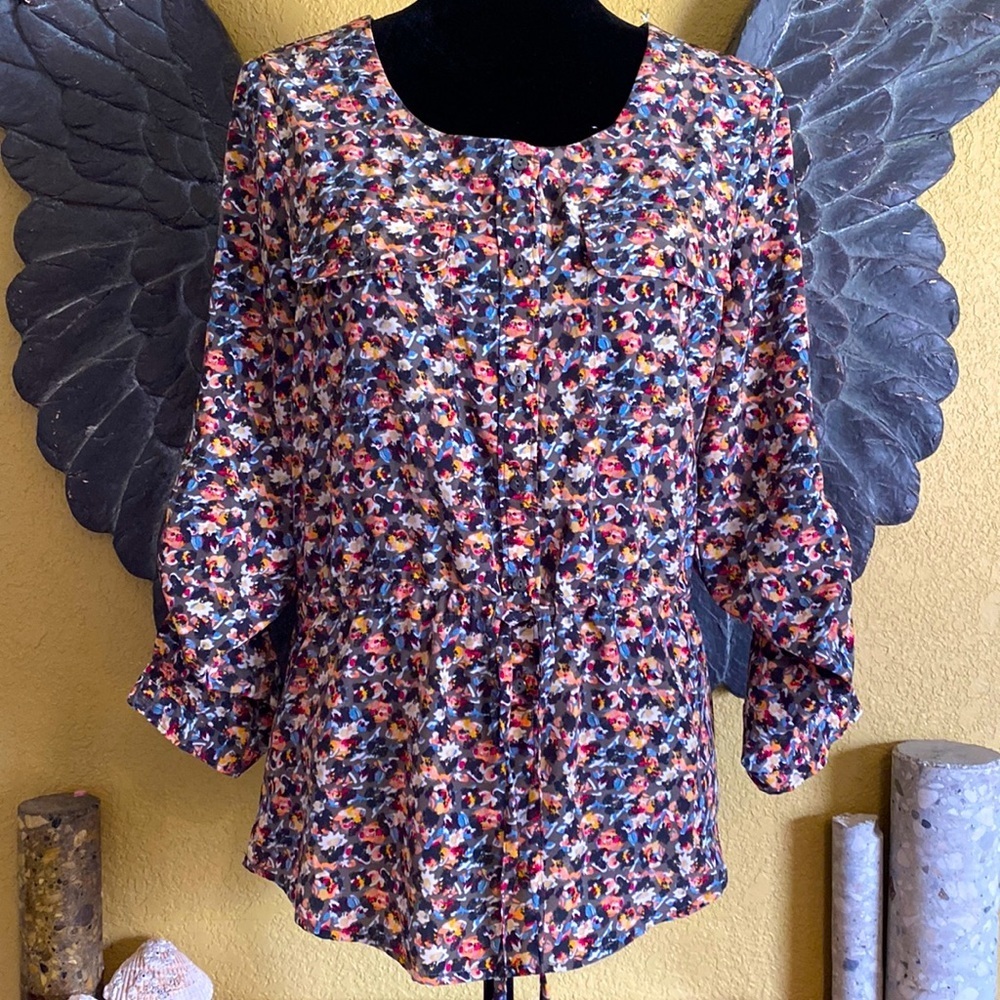 Gap Floral Button Up Blouse